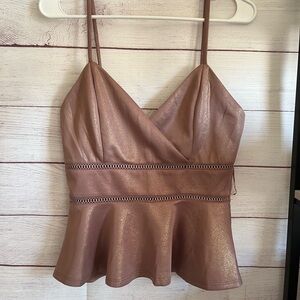 NWT Sparkle purple peplum top medium